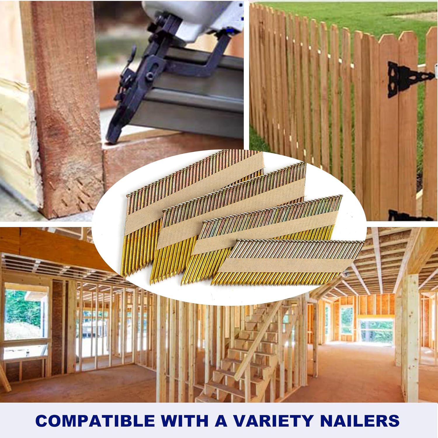 1200 Piece 1/2" Paper Tape Framing Nails