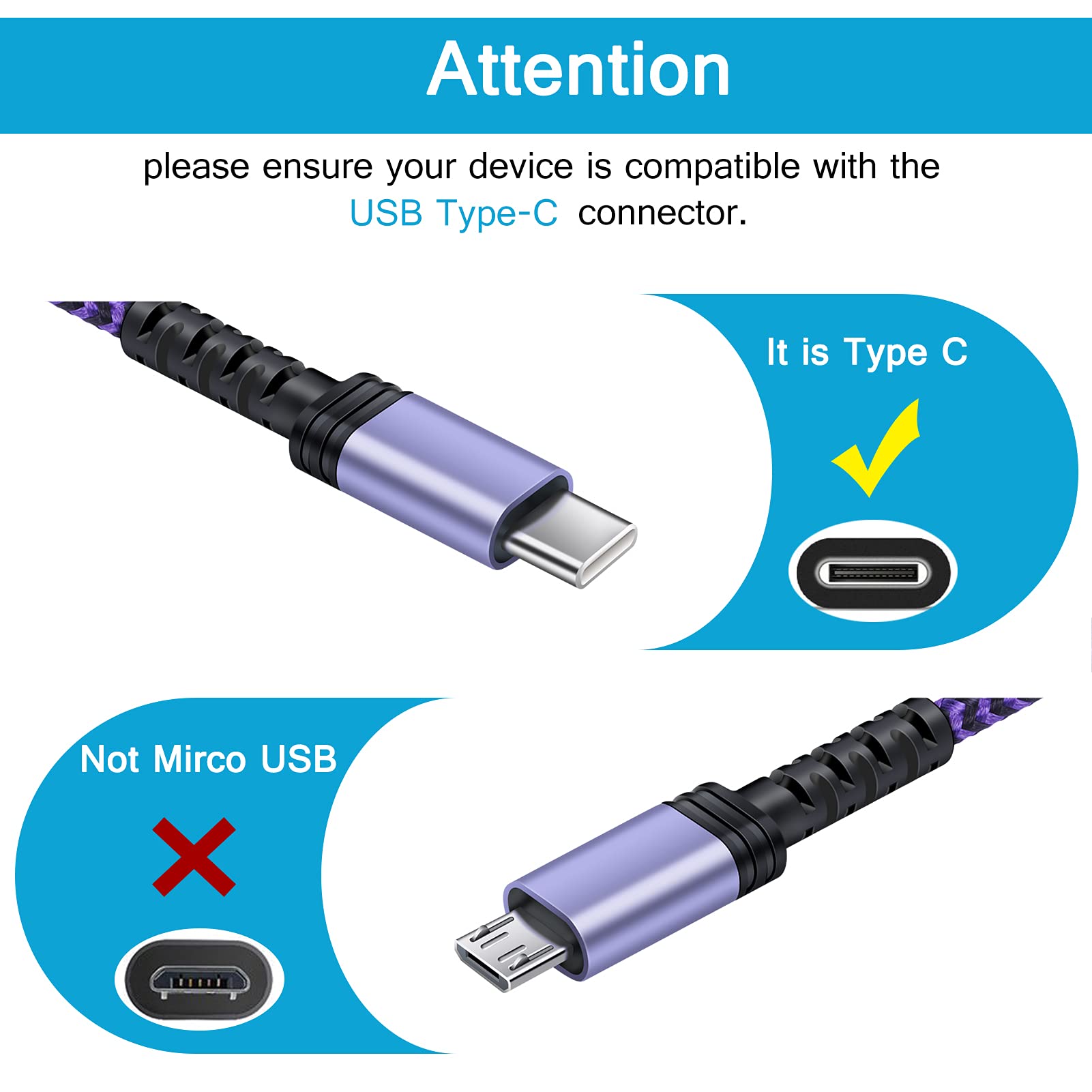 S23 USB Type C Data Cable Fast Charging Android Phone C Charger Cable [3 Pack, 6 Feet] for Samsung Galaxy S23 Ultra/S23+/S22/S21/S20,Z Flip4/Fold 4,S24/S24 Ultra/ A13/S. 25, Motorcycle Power Cable, Google Pixel 7a