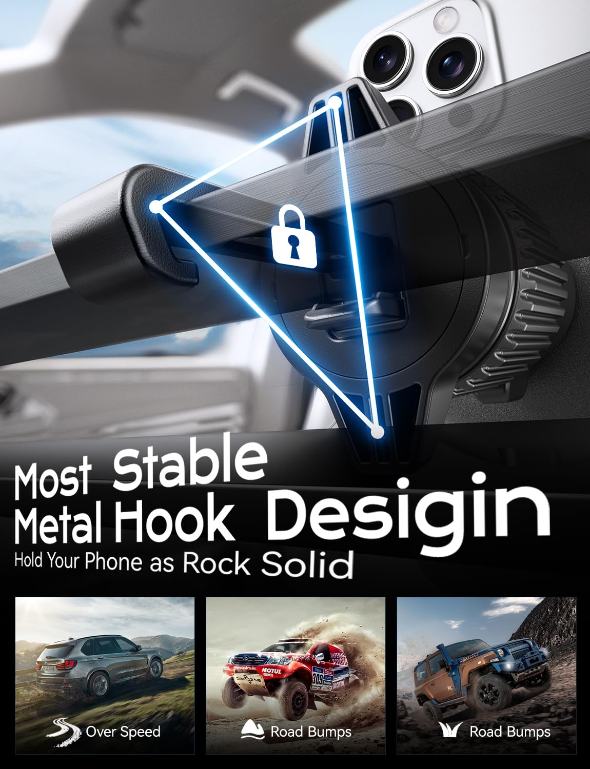 15W MagSafe LED Wireless Car Vent Mount Charger
