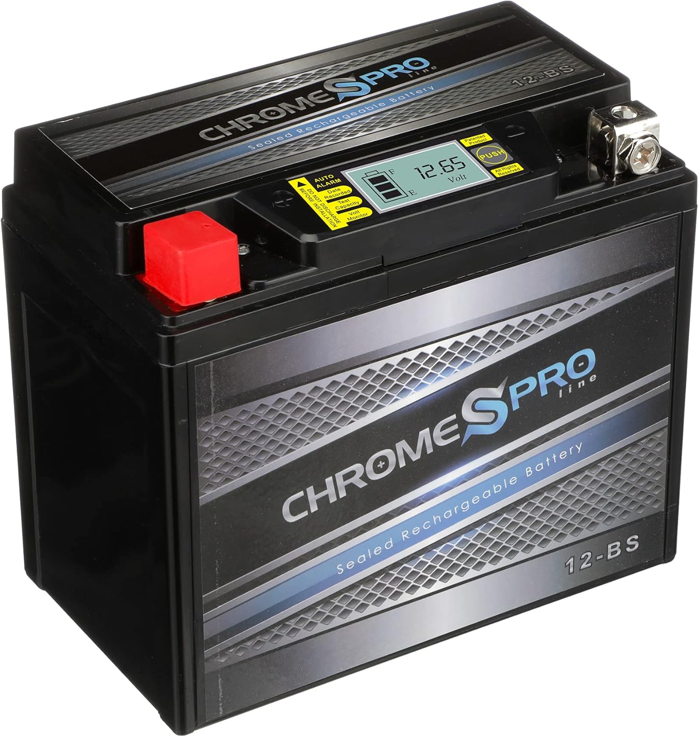 Chrome Battery YTX12-BS High Performance - Maintenance Free - Sealed iGel Motorcycle Battery