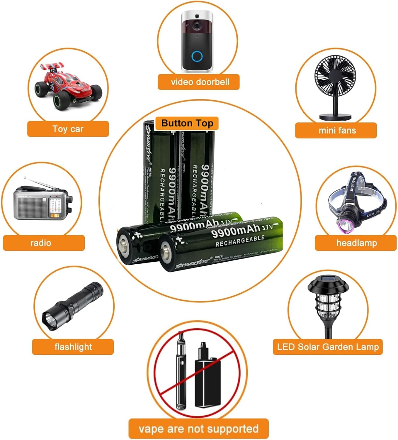 4 Pack LED Flashlight for Camping