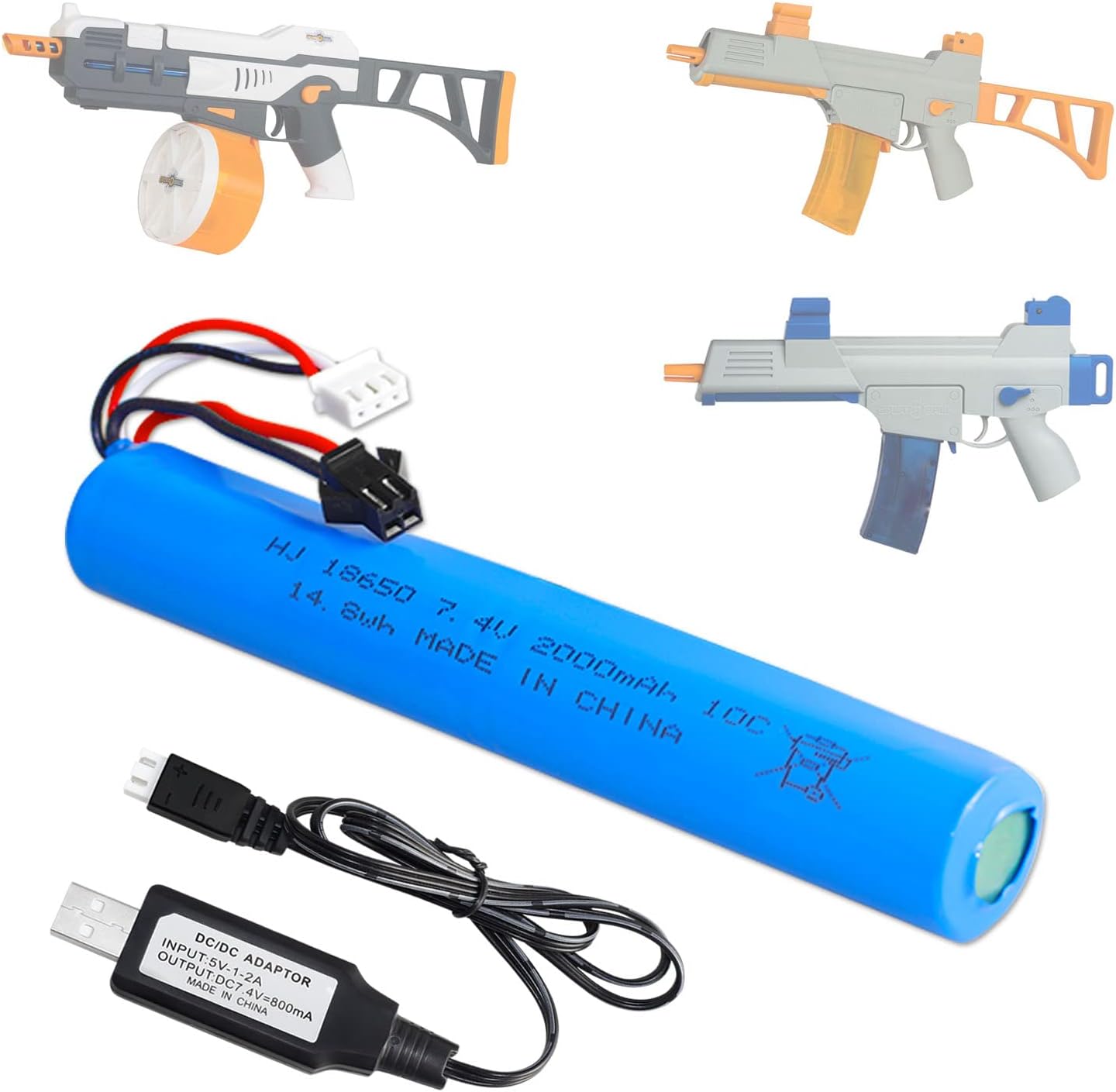 Gel Gun Battery Pack with USB Cable