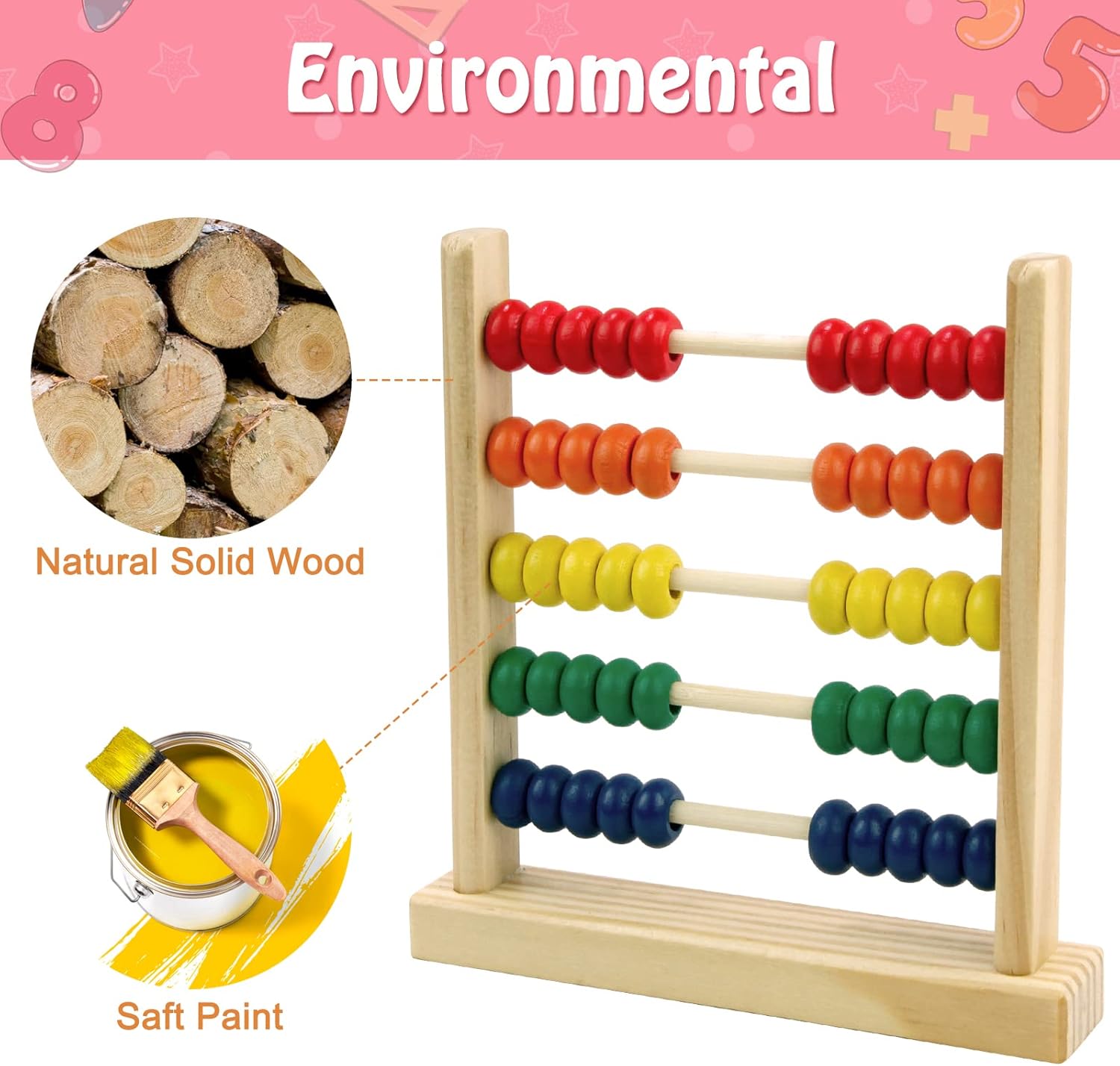 Multi-color Wooden Abacus