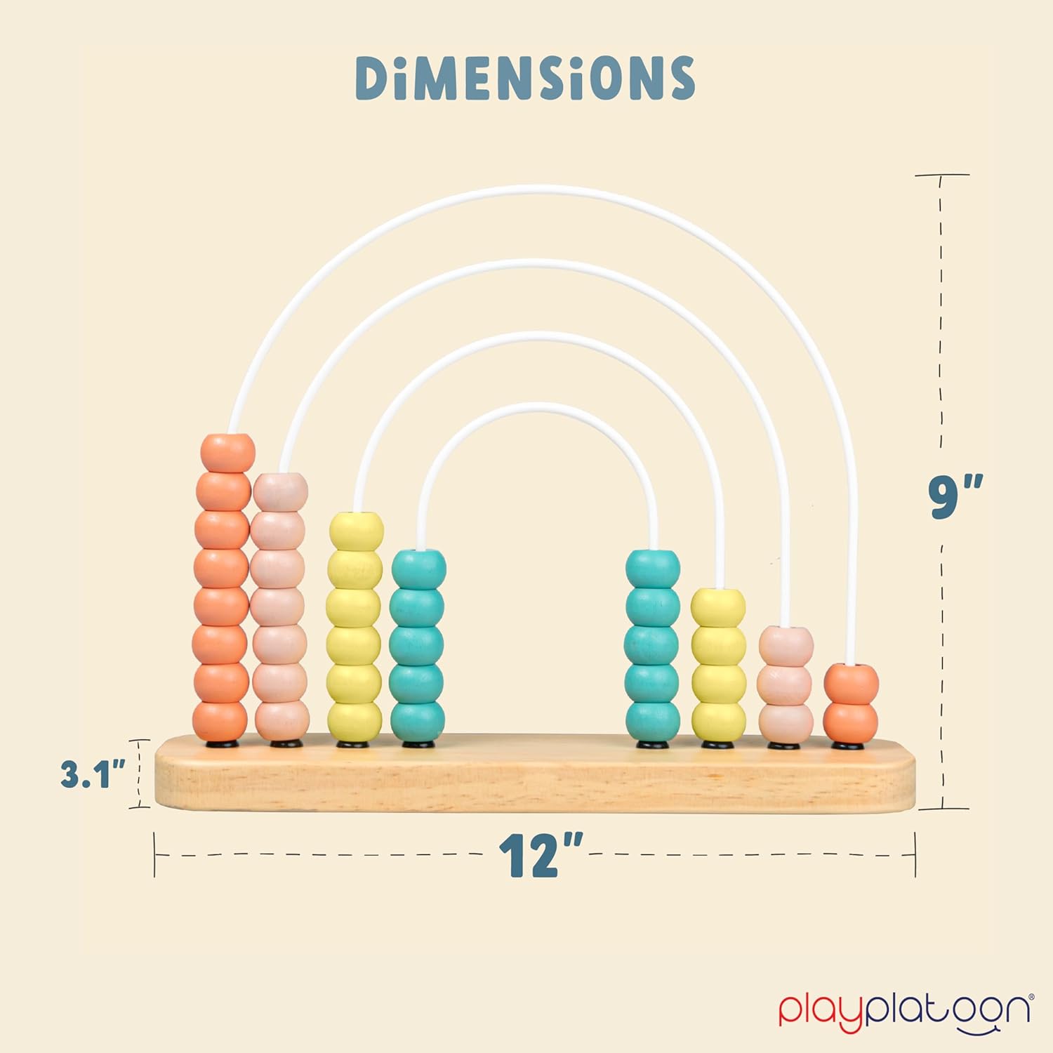 Wooden Rainbow Toy Abacus