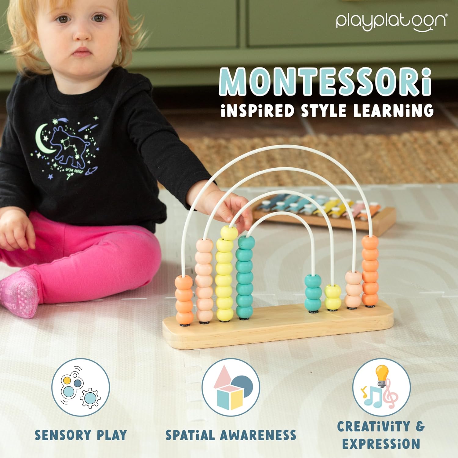 Wooden Rainbow Toy Abacus