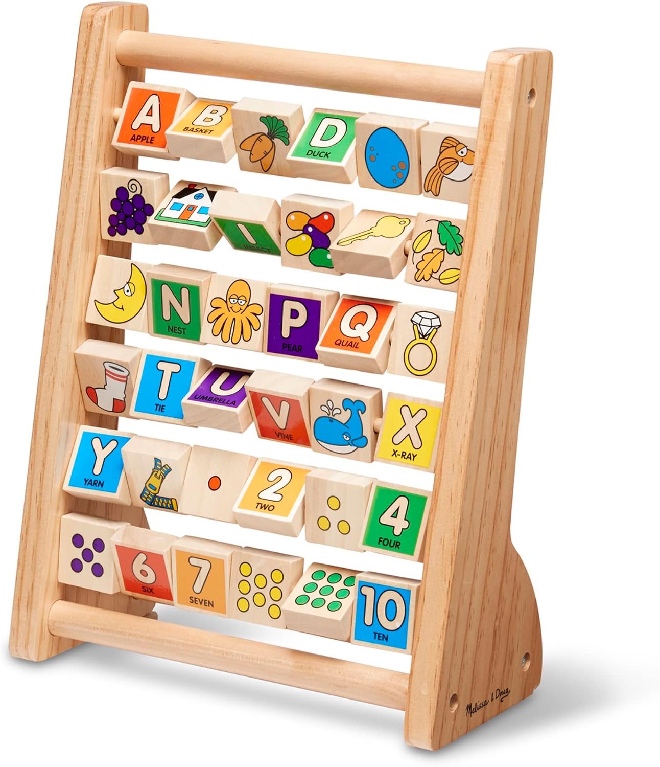 ABC-123 Abacus, Classic Wooden Educational Toy