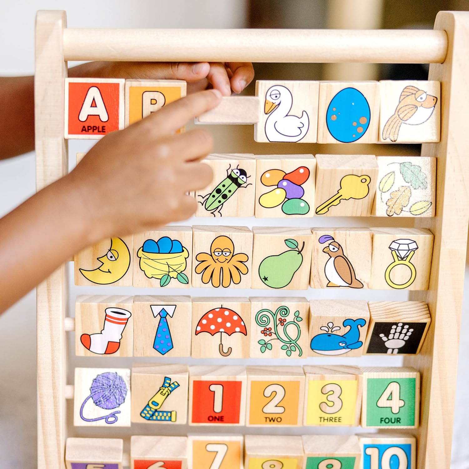 ABC-123 Abacus, Classic Wooden Educational Toy