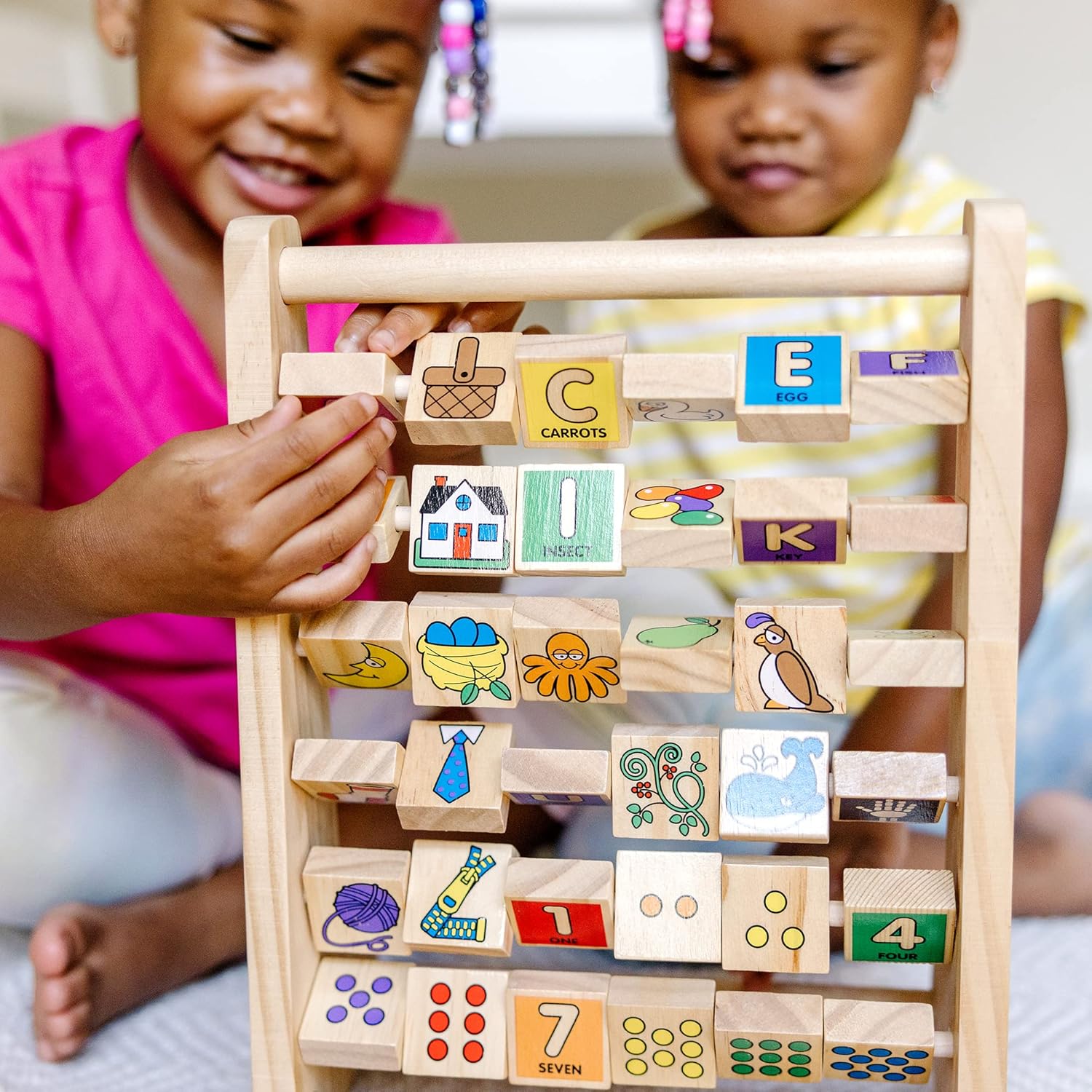 ABC-123 Abacus, Classic Wooden Educational Toy