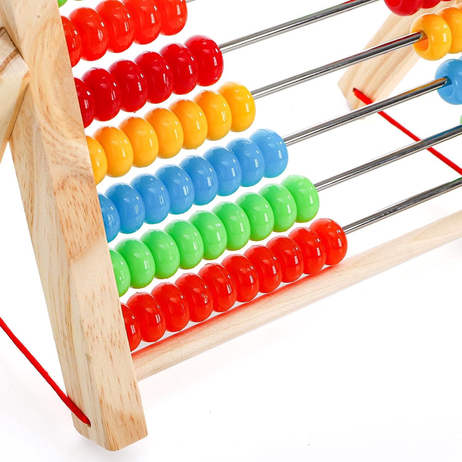 Wooden Abacus for Kids Math with Counting Sticks and Number Toys Cards