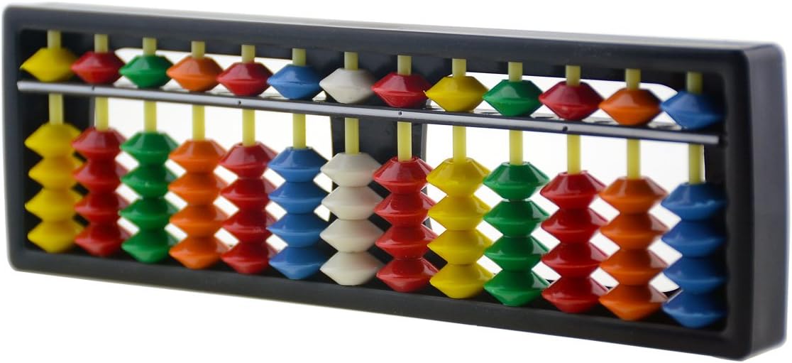 13 Digit Lever with Colorful Beads Plastic Abacus Numeracy Children's Counting Tools