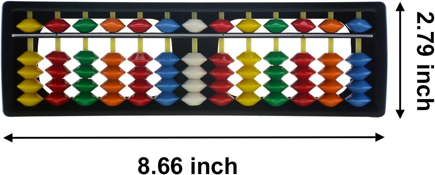 13 Digit Lever with Colorful Beads Plastic Abacus Numeracy Children's Counting Tools