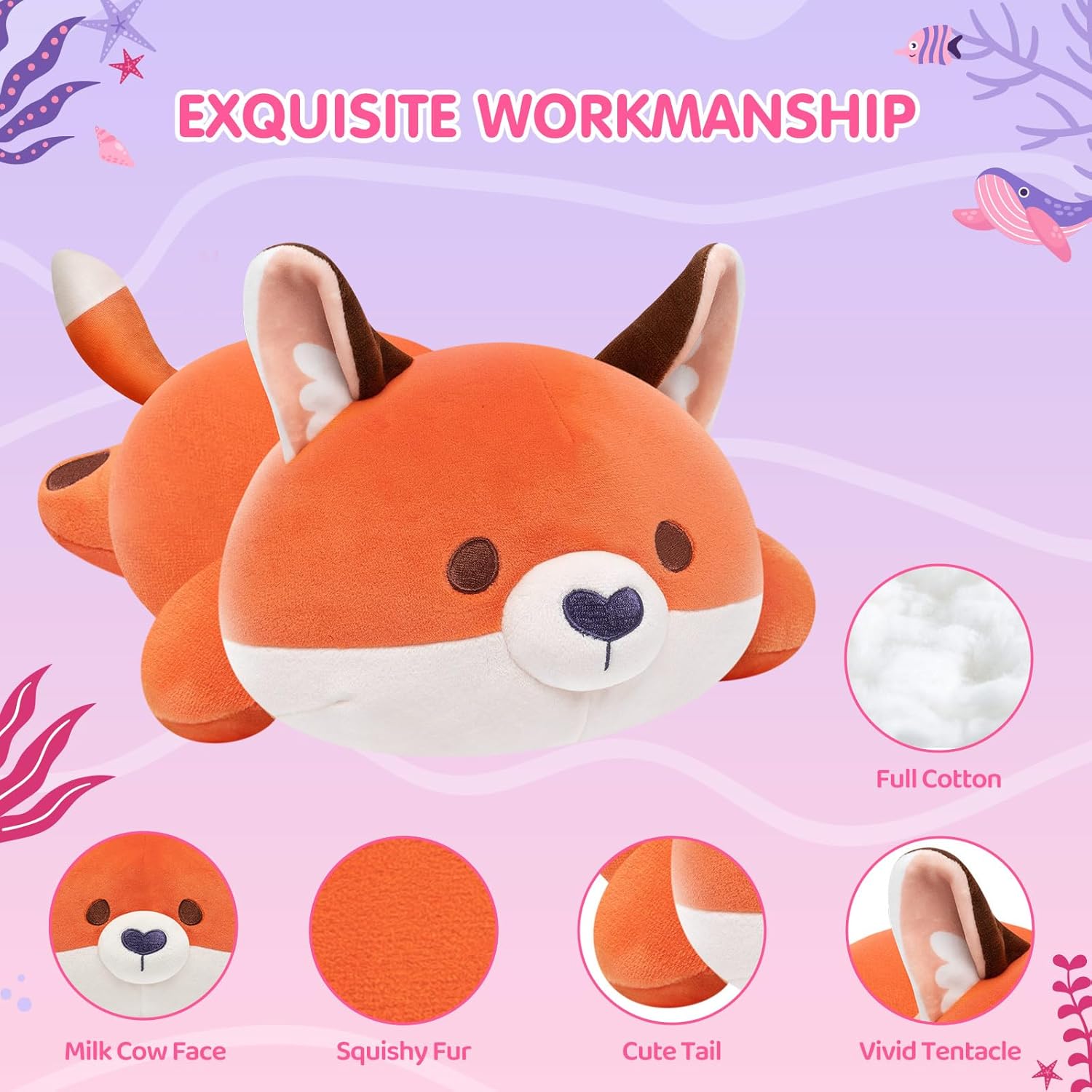 Mewaii Cute Fox Plush Pillow