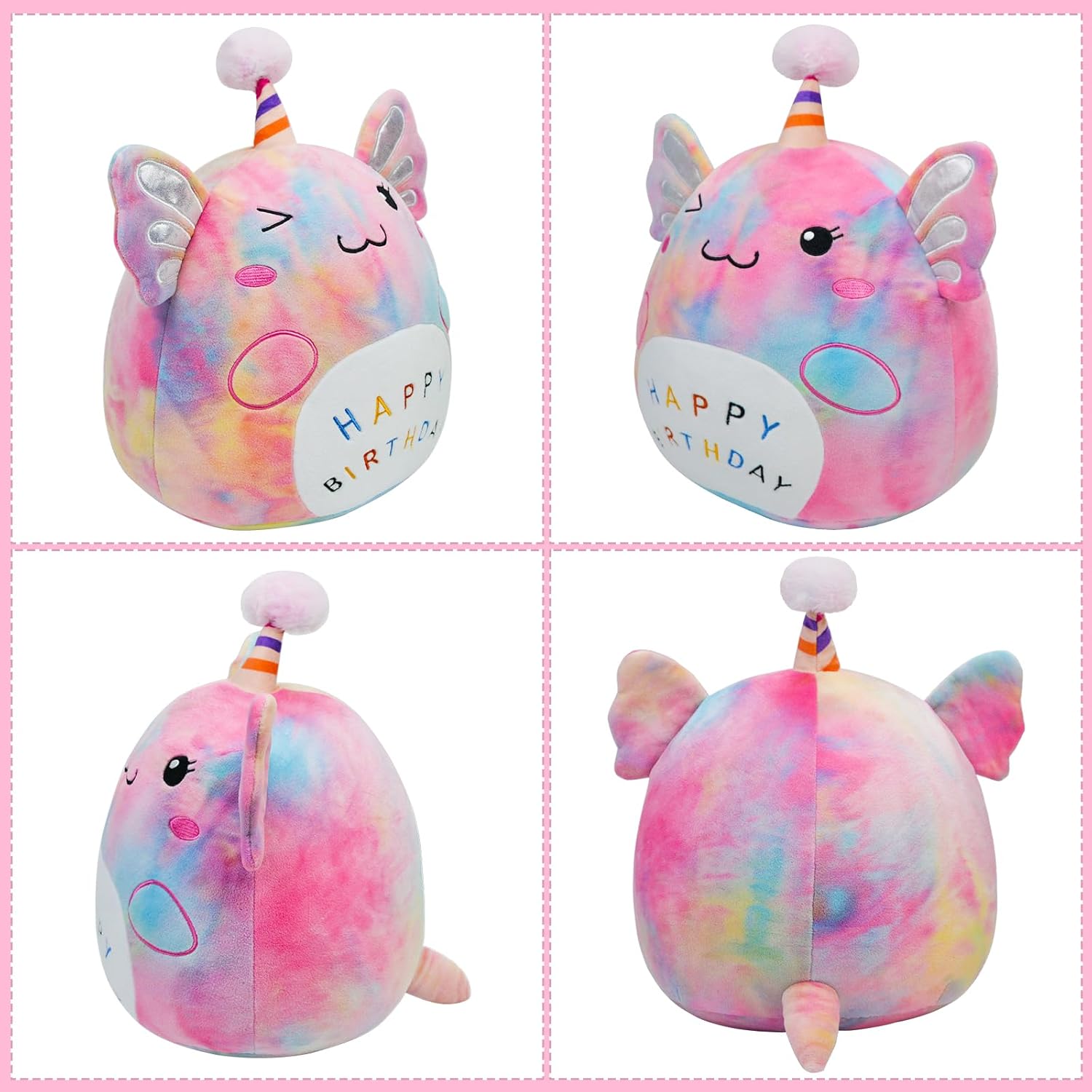 Axolotl Plush Toy, 12" Unicorn Axolotl Pillow
