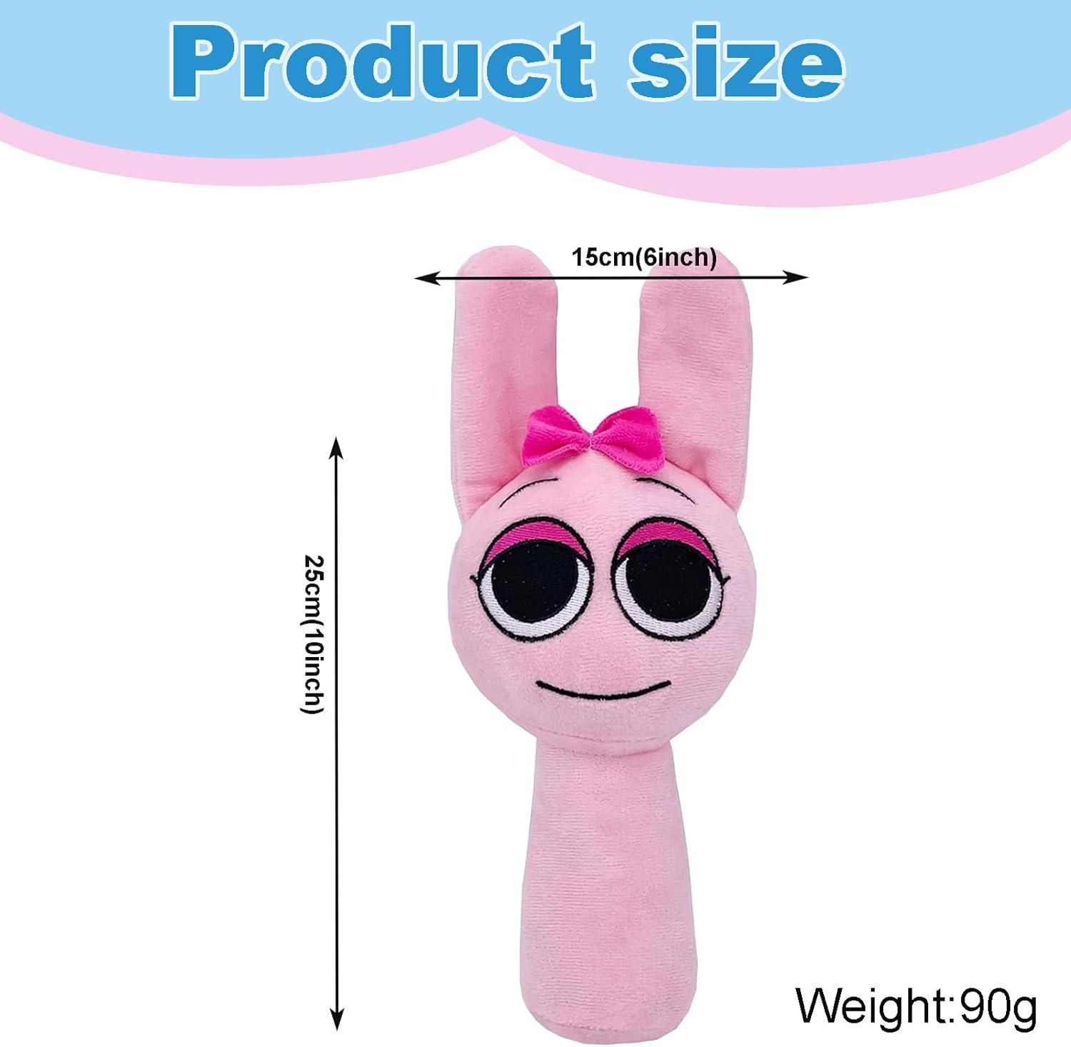 Plush Toy, 10" Sprunki Game Pillow Doll Pink