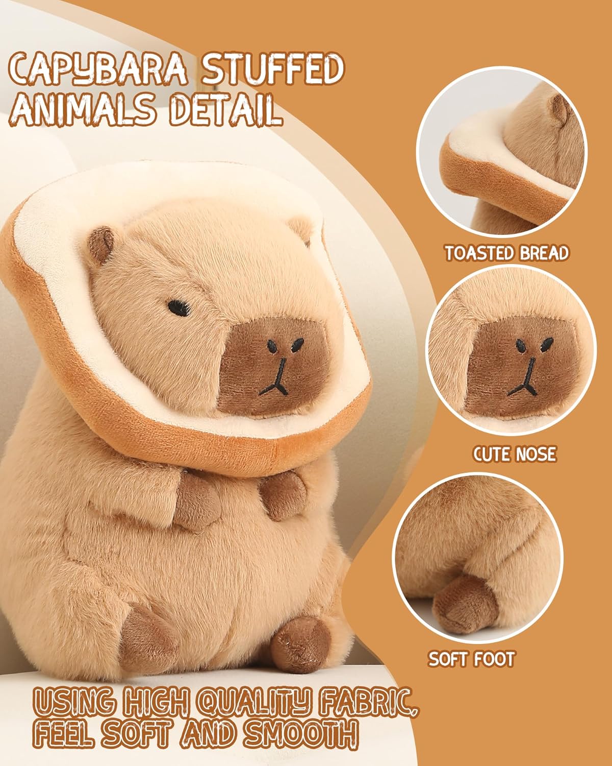 12" Capybara Plush Water Dolphin Pillow