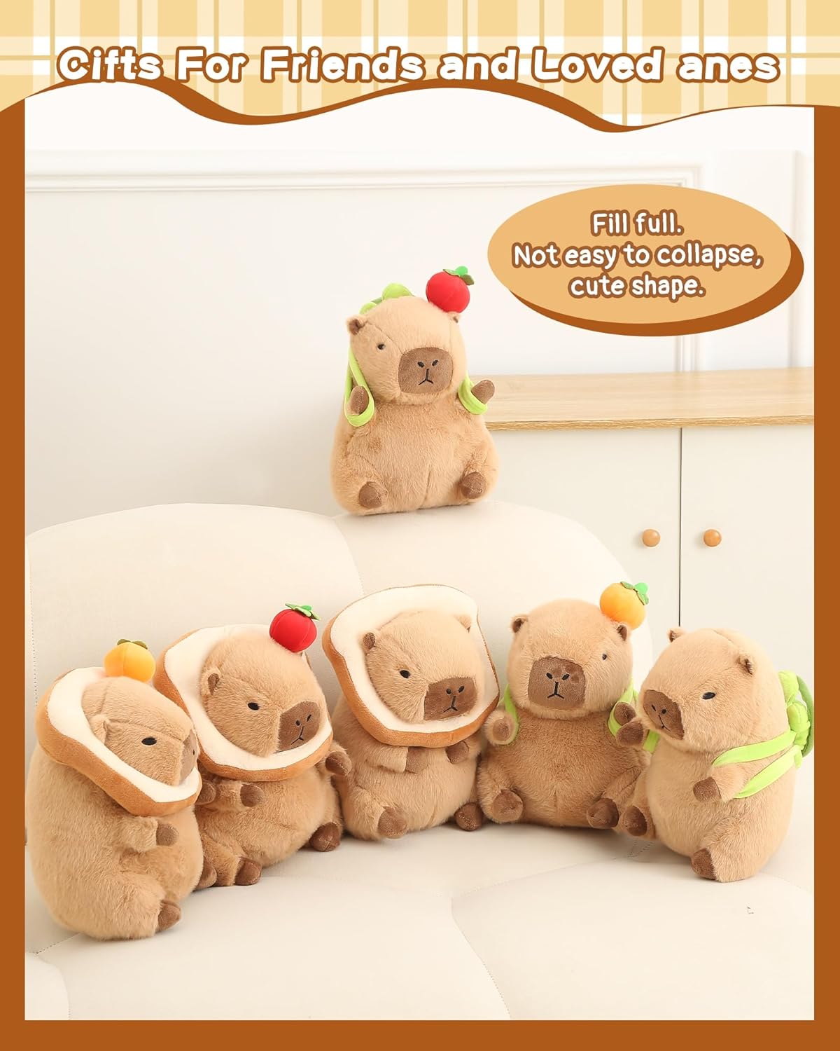 12" Capybara Plush Water Dolphin Pillow