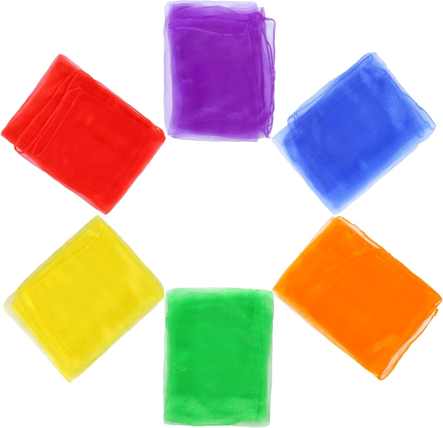 6 Pack Square Dance Scarves, 6 Colors