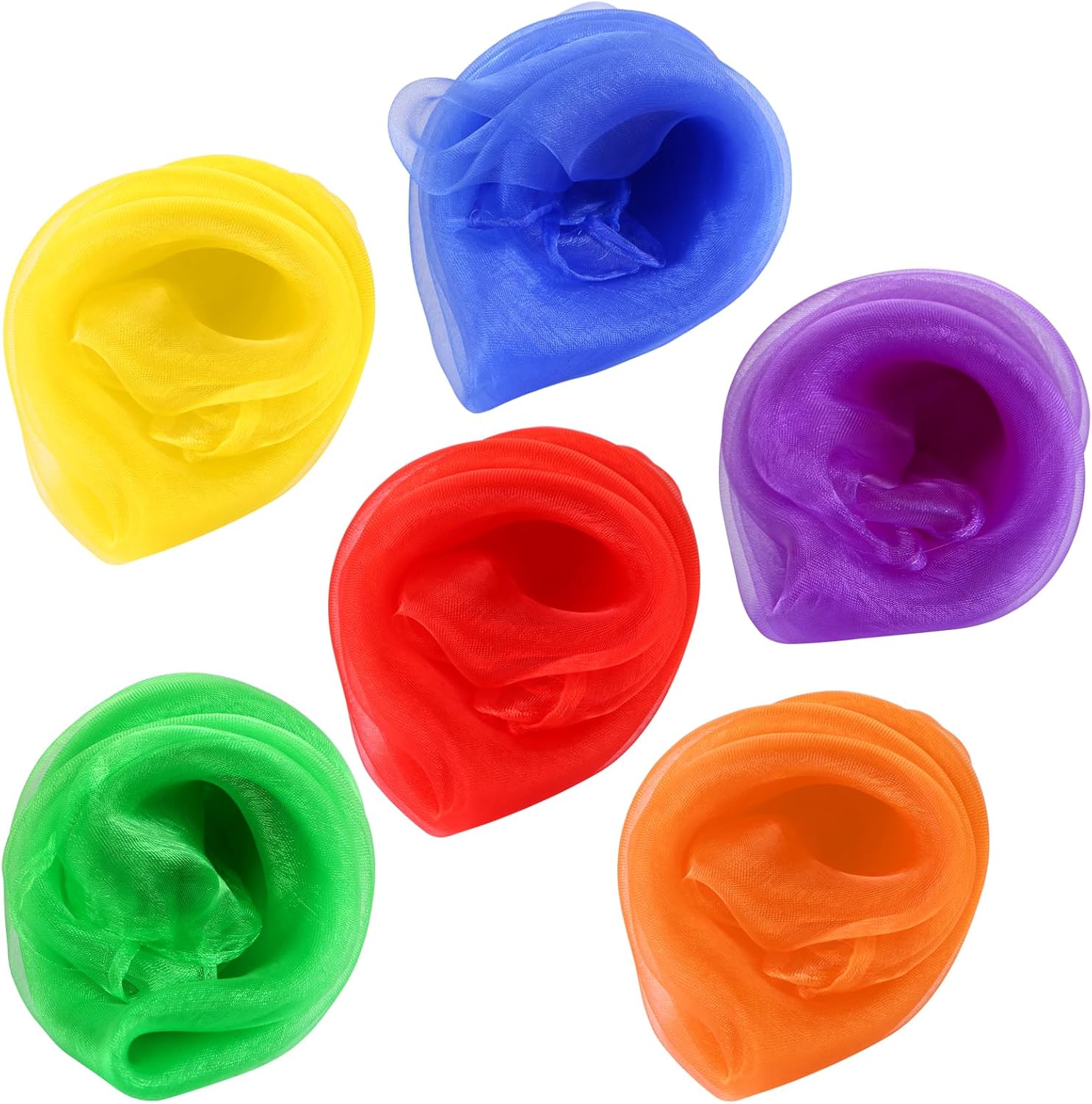 6 Pack Square Dance Scarves, 6 Colors