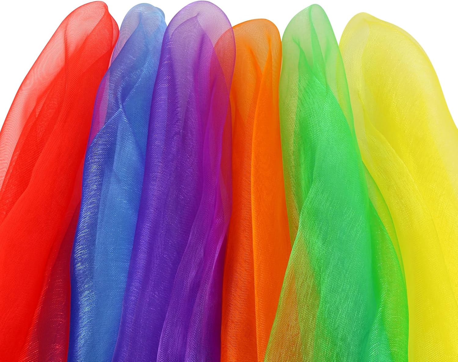 6 Pack Square Dance Scarves, 6 Colors