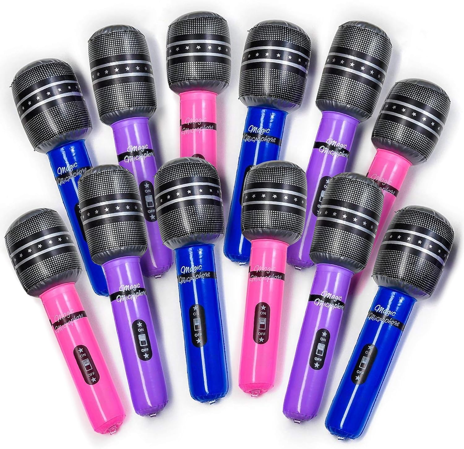 Inflatable Microphones - 12-Pack, 10.5 inch  Wireless Microphones