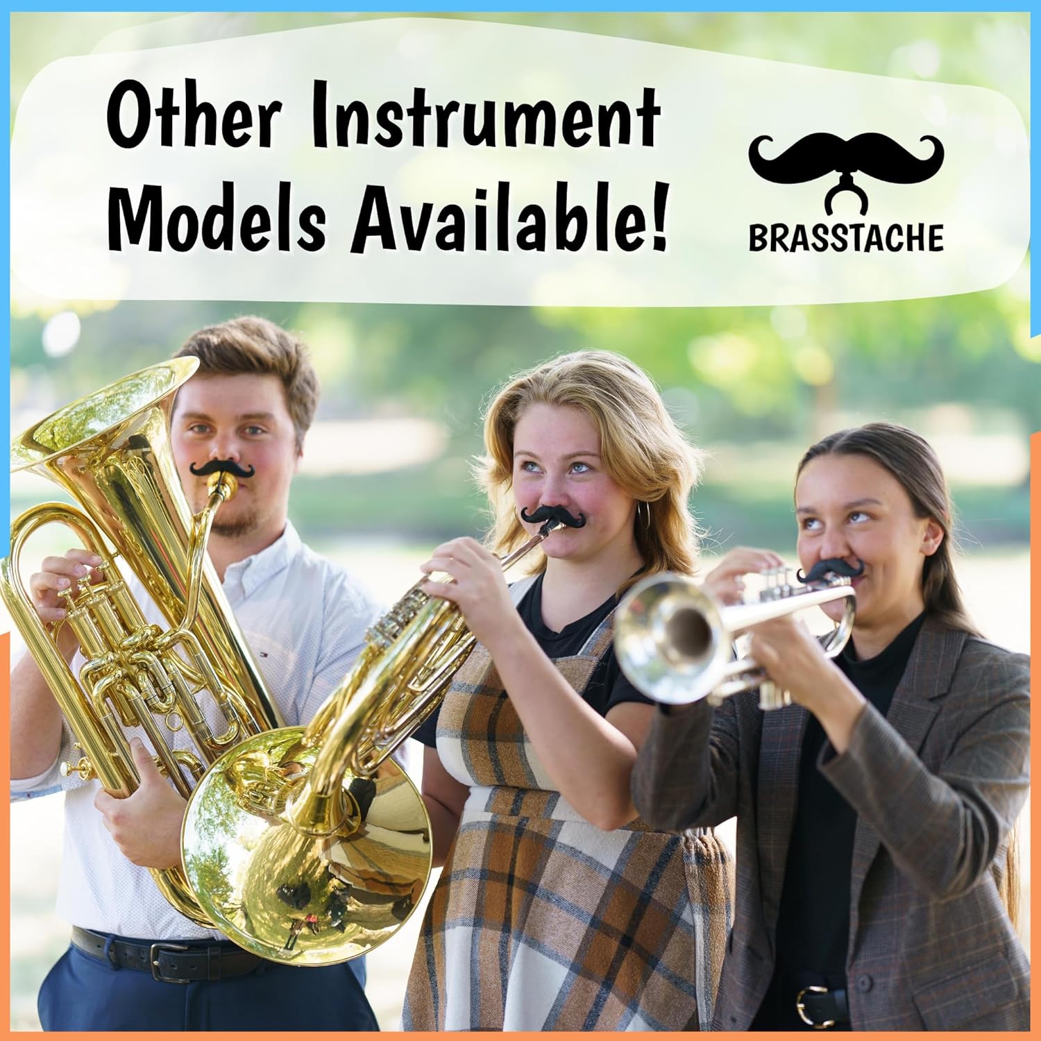 Flute-stache 2.0 Kids, 2-Pack Clip-on Moustache