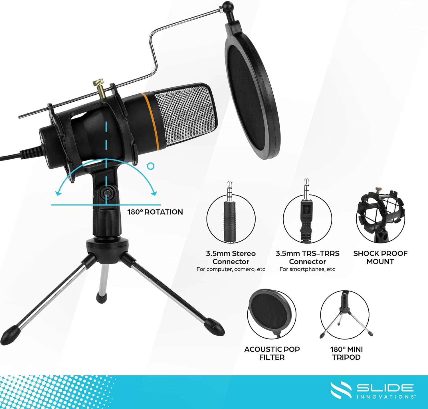 Rhode Island Light Panel Podcast Microphone Kit
