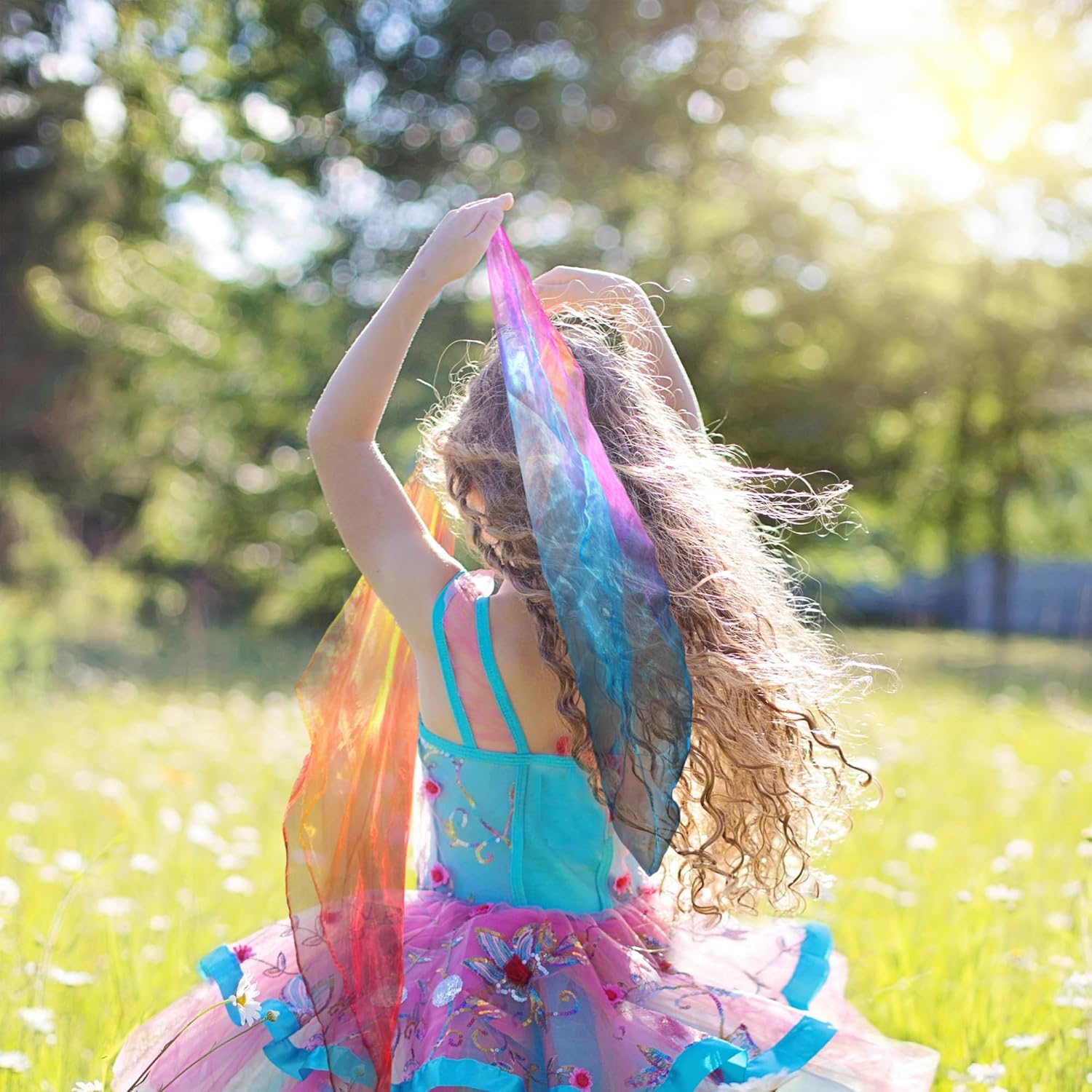 12 Pack Dance and Juggling Scarves, Gradient Colors