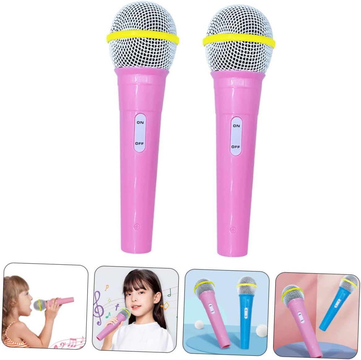 2 Pack Plastic Microphone, Role-Play Props