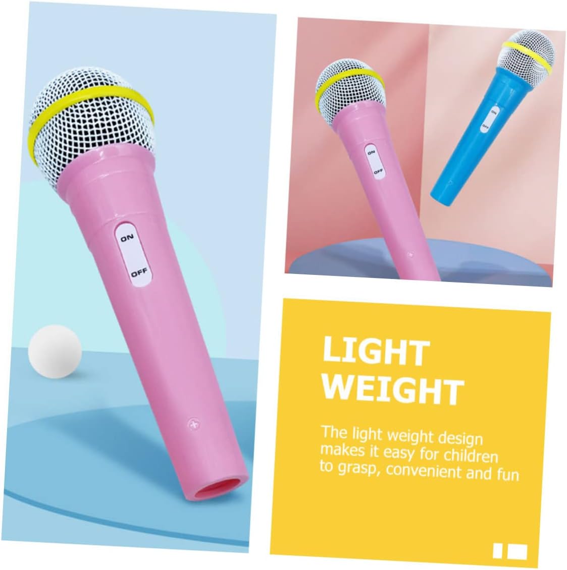 2 Pack Plastic Microphone, Role-Play Props