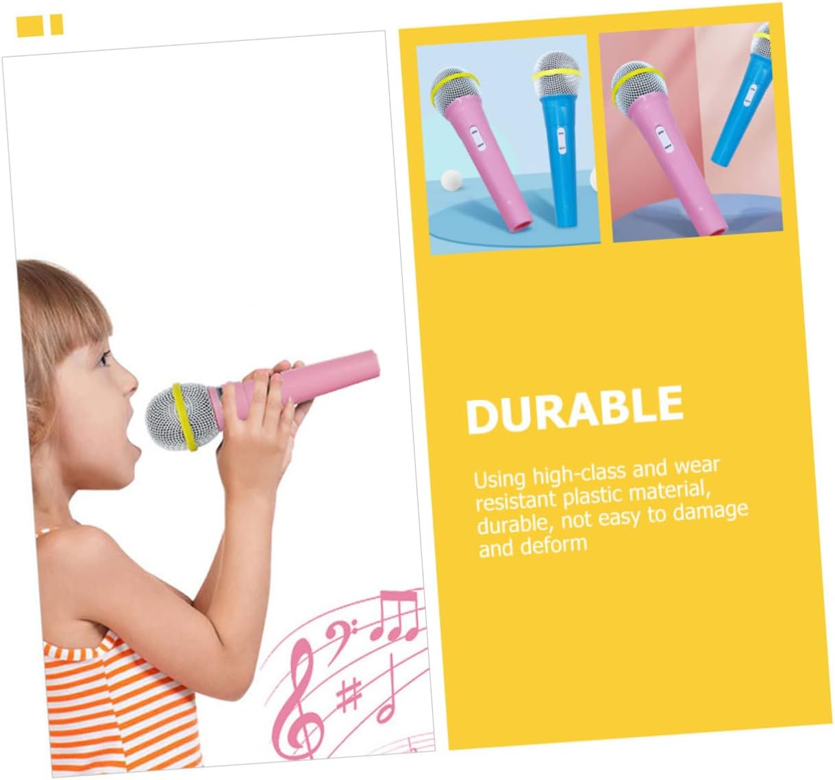 2 Pack Plastic Microphone, Role-Play Props