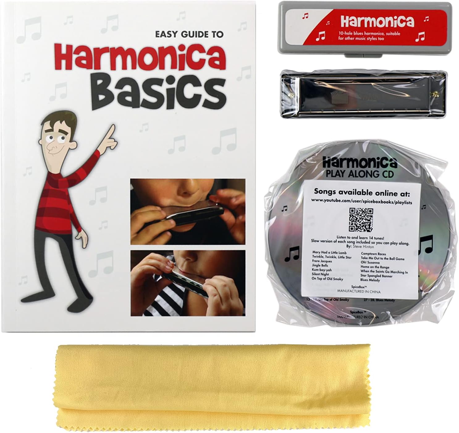 Children's Activity Set with Harmonica, 13 Beginner Songs