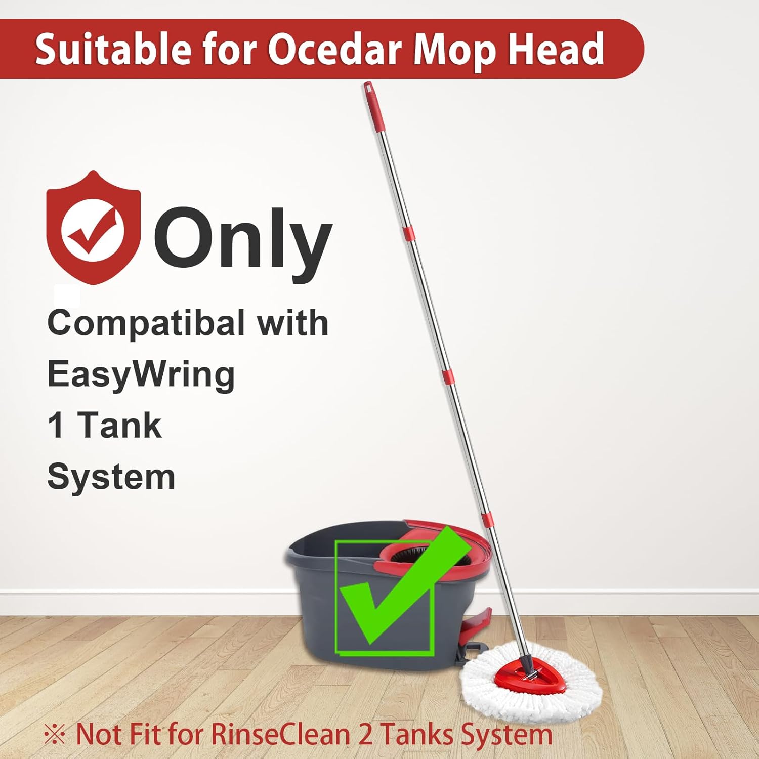 1 Plate + 1 Handle Spin Mop Replacement Kit