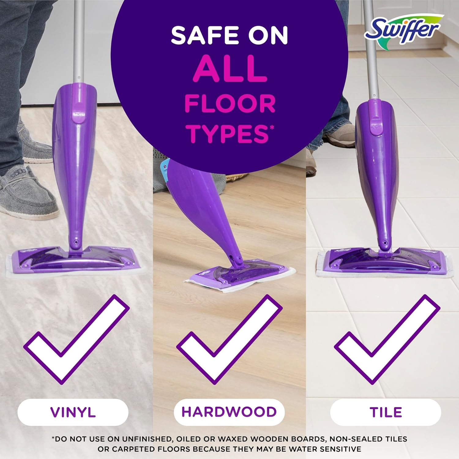Hardwood Floor Cleaner Spray Mop Pad Replacement | Bathroom Cleaning Supplies | Hardwood Floor Cleaner | Multi-Surface | Pack of 24