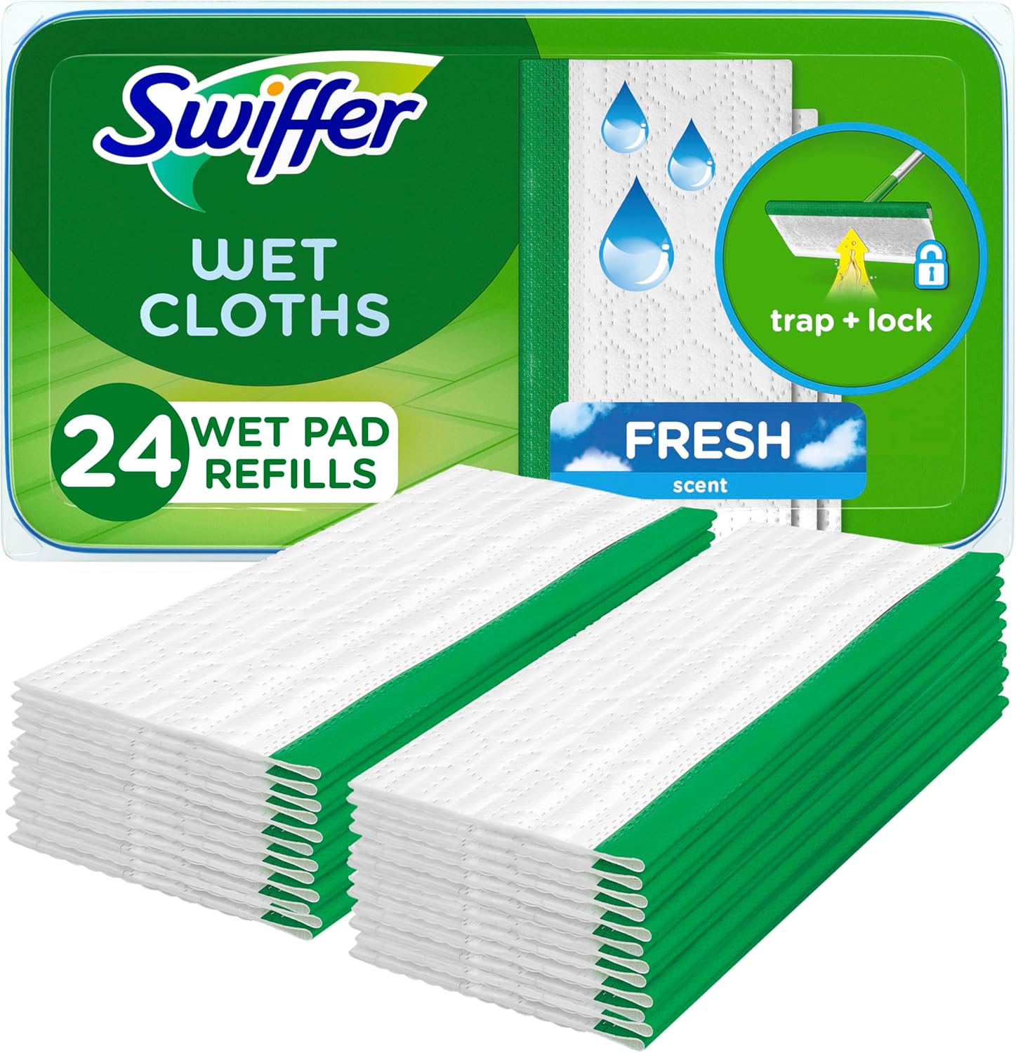 Sweeper Wet Mop | Floor Mop | Window Freshener | 24 Pieces