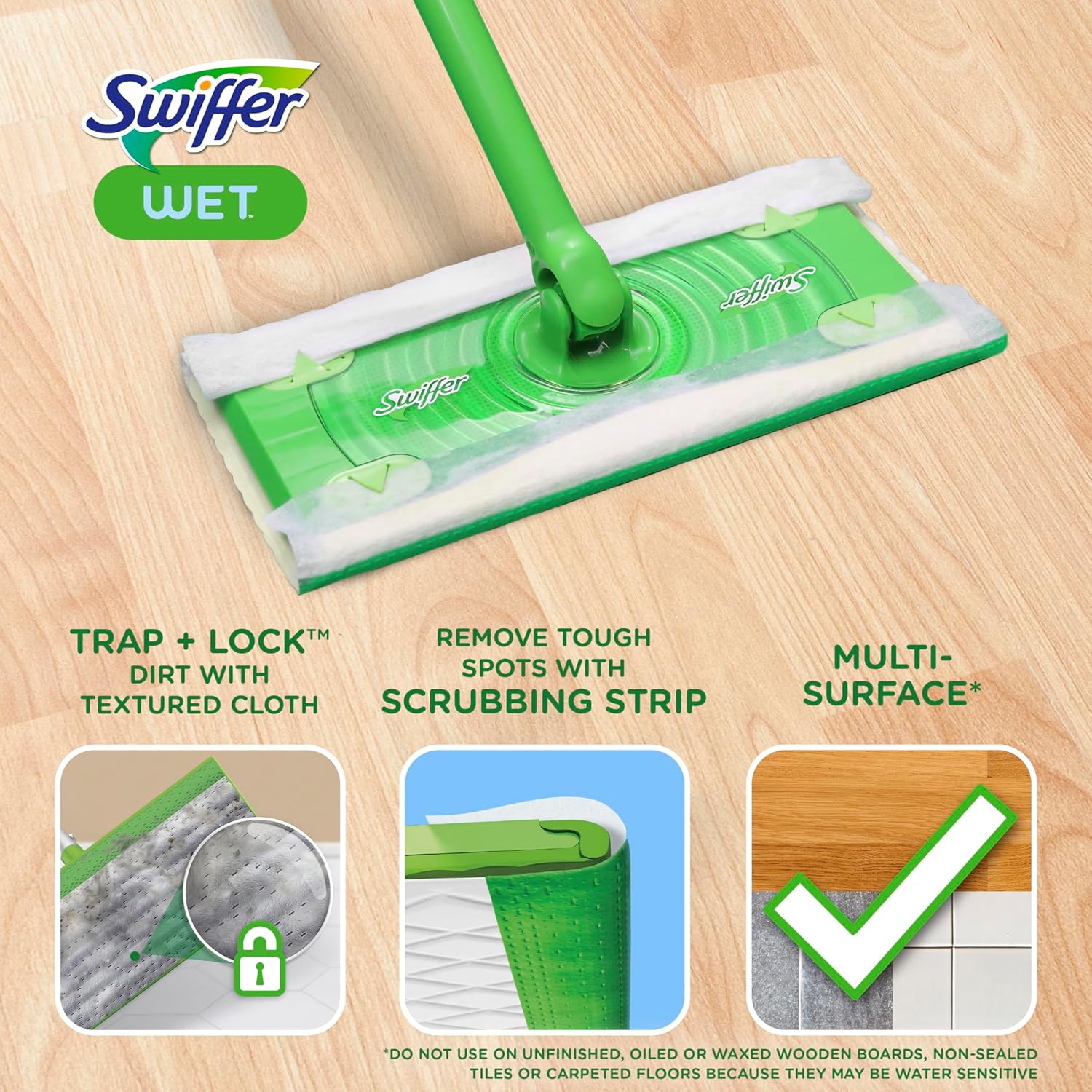 Sweeper Wet Mop | Floor Mop | Window Freshener | 24 Pieces