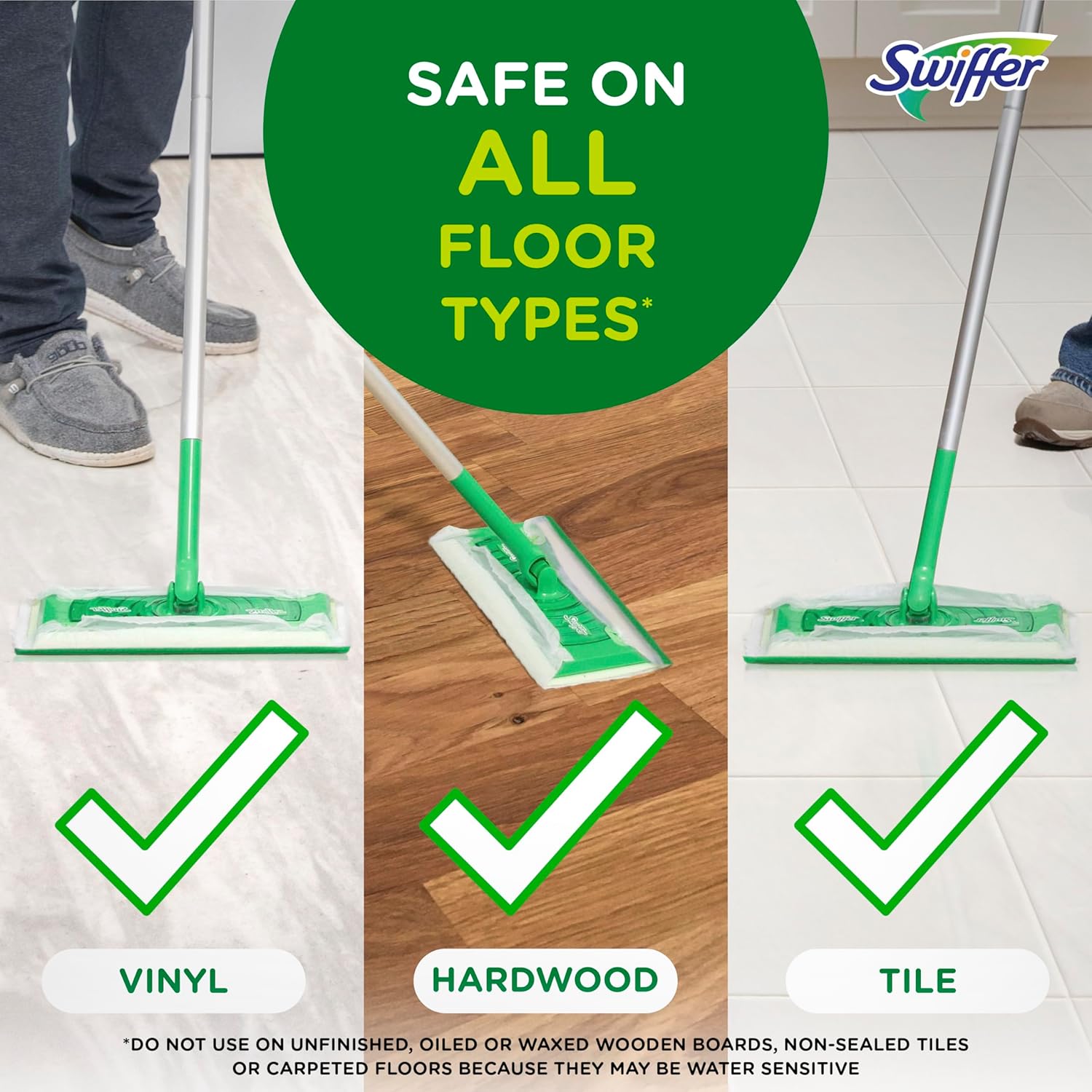 Sweeper Wet Mop Multi-Surface Replacement | Floor Mop | Febreze Lavender Scent | 36 Count