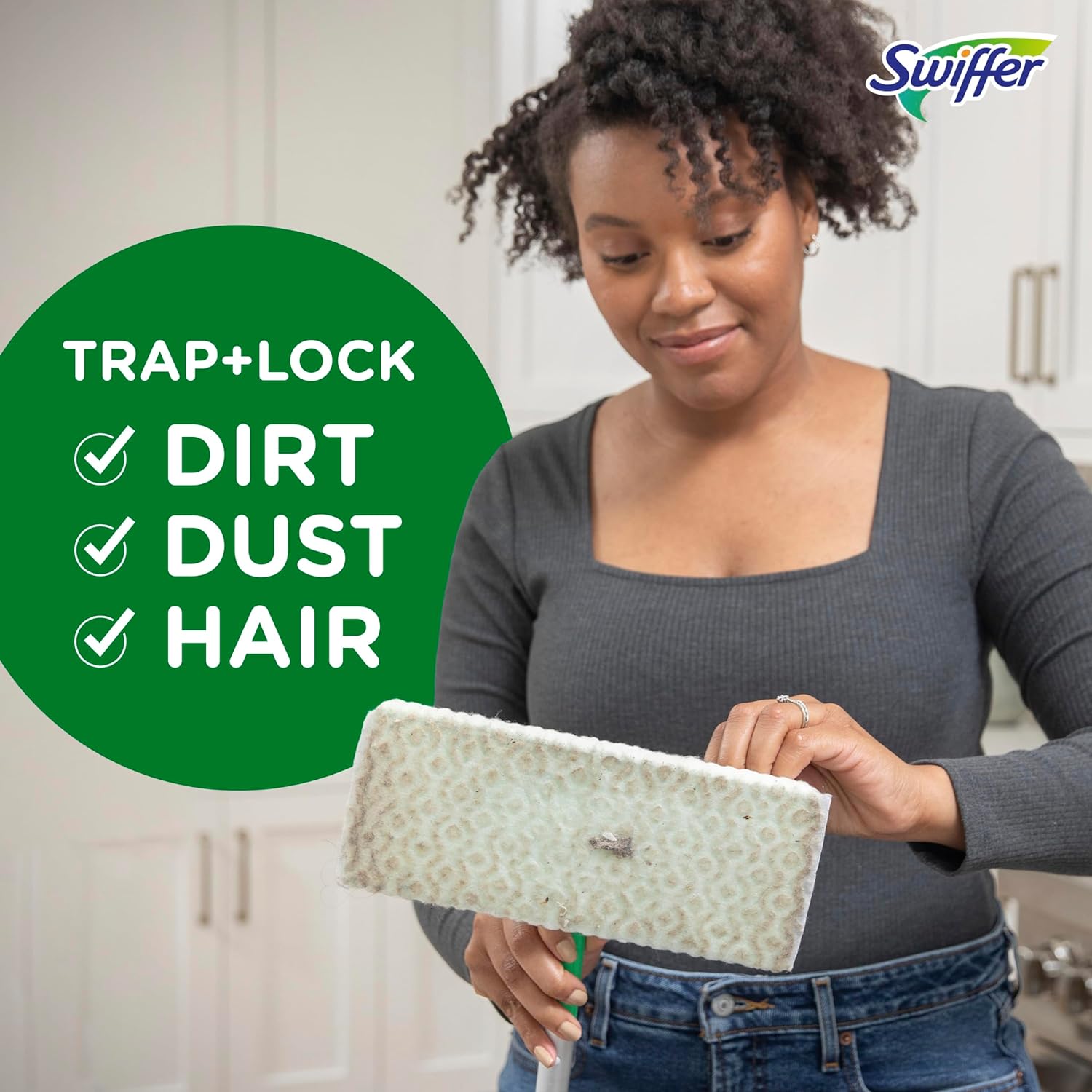 Sweep + Mop | Dry Pad Replacement | Floor Cleaner for Dirt | Dust | Hair | Cleaning Cloths | For Mopping Households | Bathrooms | Kitchens | Dust Mop | Floor Dusting Duster | Unscented | 52 ct.