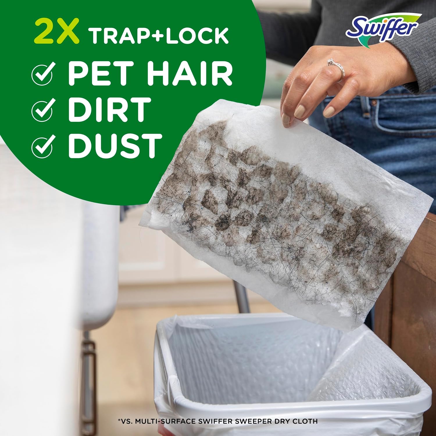 Sweeper Pet | Heavy Duty Dry Sweeper Replacement Cloths | Odor Resistant | Floor Cleaning | 32 Count