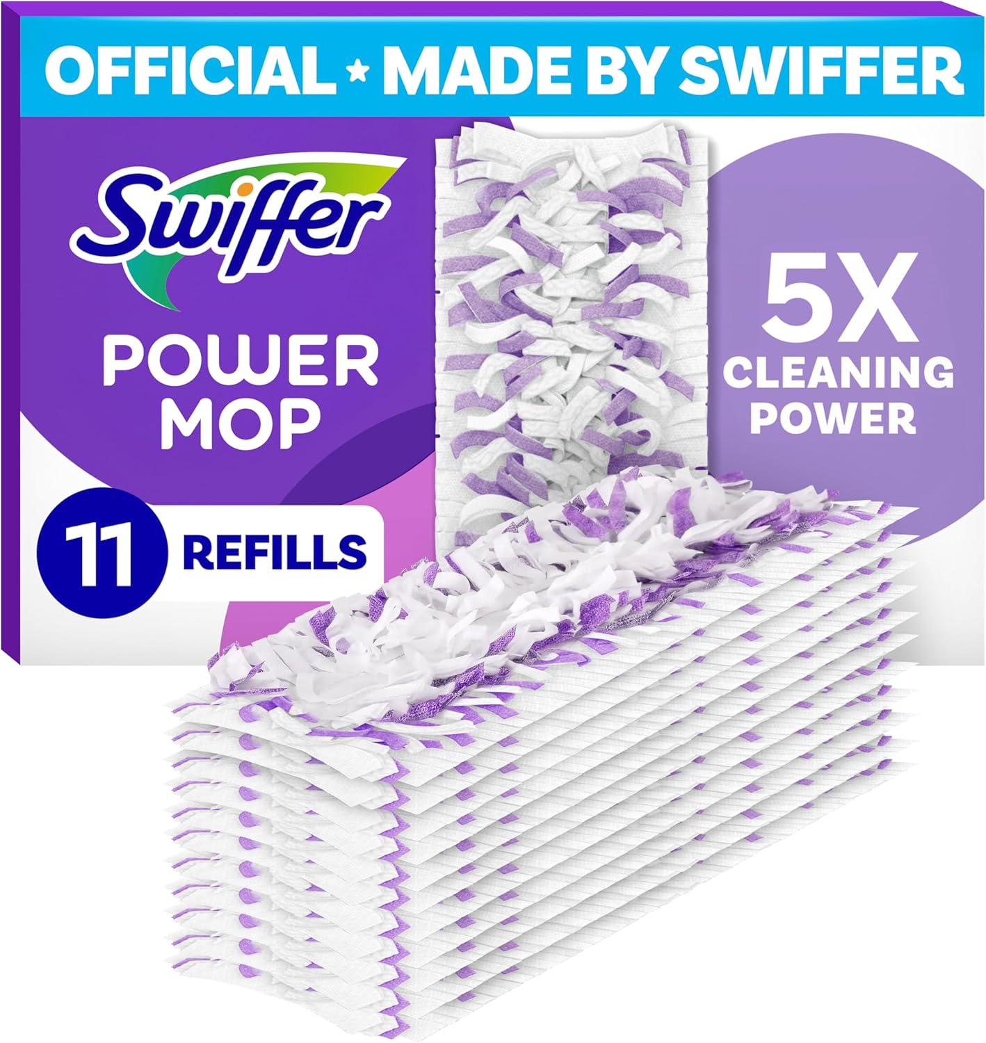 PowerMop Replacement Multi-Surface Mop Pads for Floor Cleaning | Pack of 11