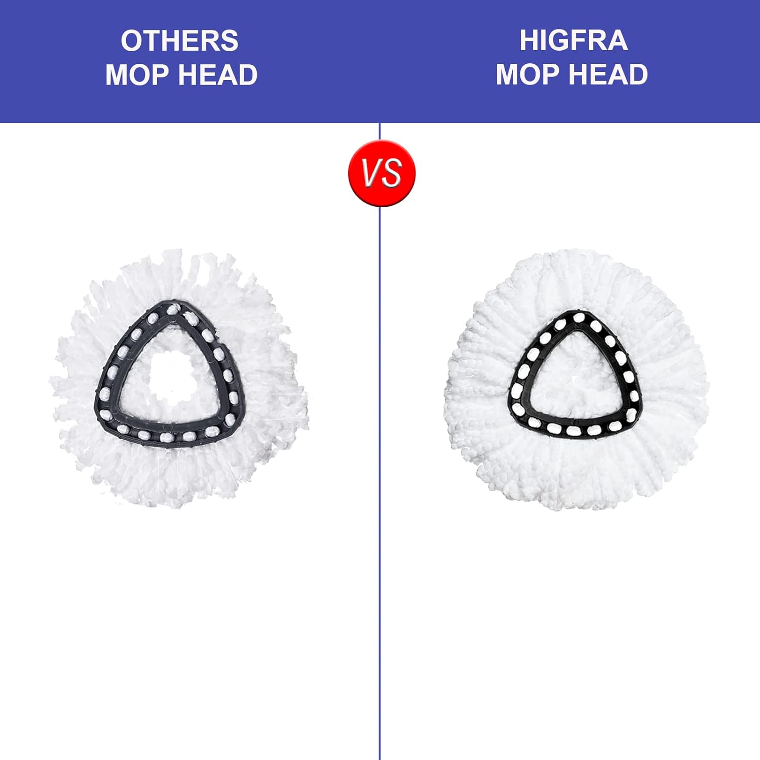 Spin Mop Replacement Heads 4-Piece Mop Replacement Compatible with Ocedar Triangle Spin MopMicrofiber Spin Mop Replacement | Deep Cleaning | Machine Washable | Easy to Change