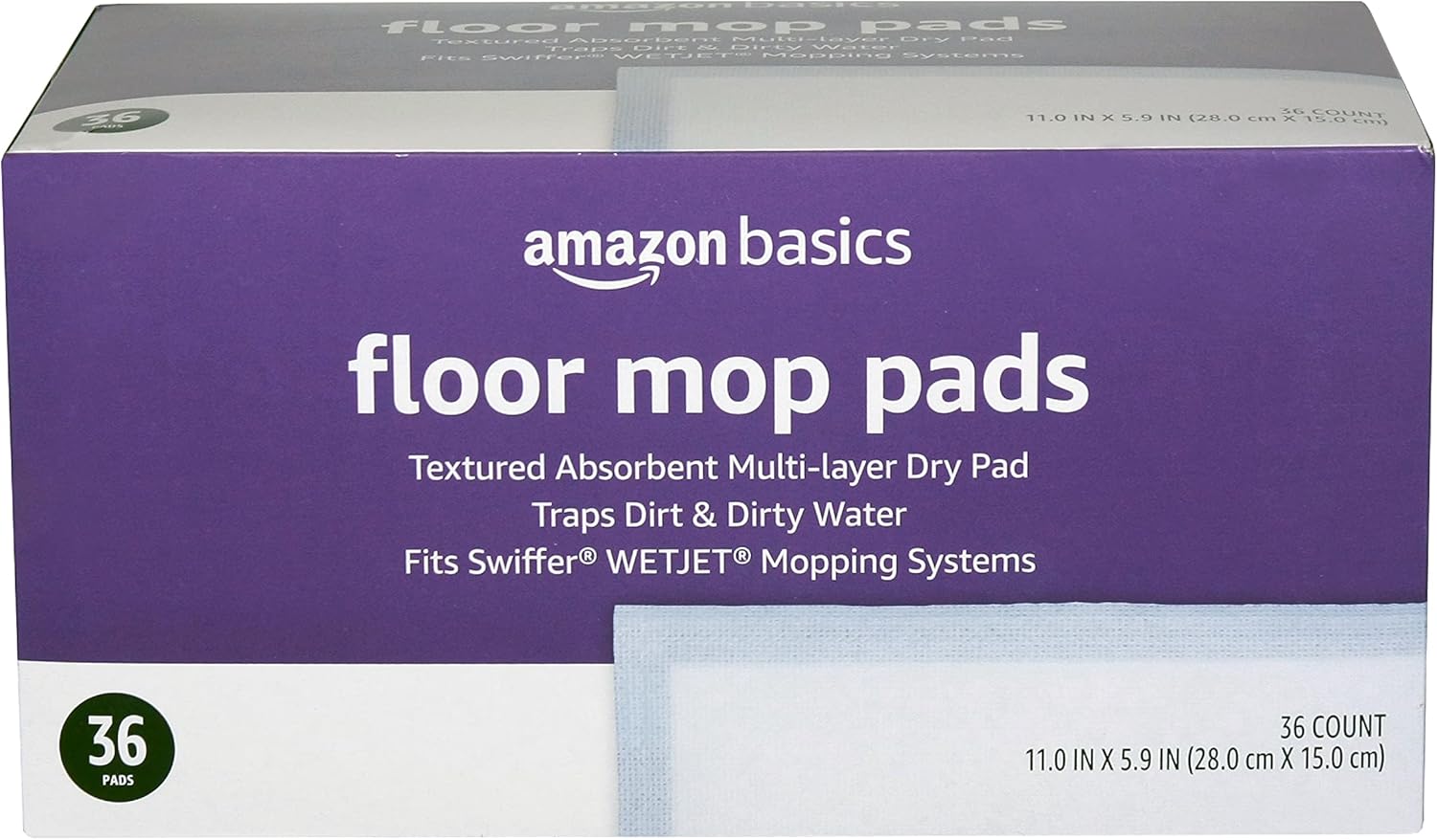 Dry Floor Mop Pads | 36 Pieces (formerly Solimo)