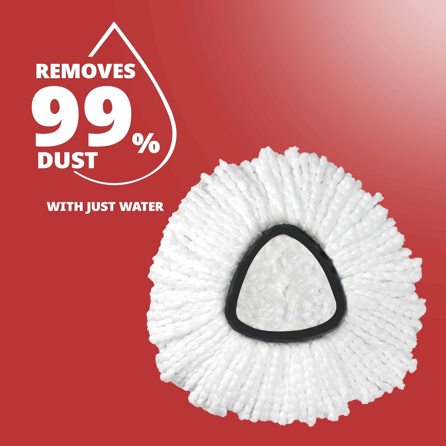 Replacement Mop Heads | 3-Piece Spin Mop Replacement Heads Easywring 1 Canister System | Easy to Clean | Microfiber | Machine Washable