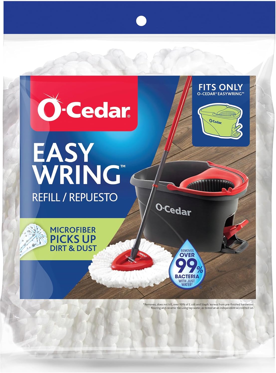 EasyWring Spin Mop Microfiber Replacement | White Packaging May Vary