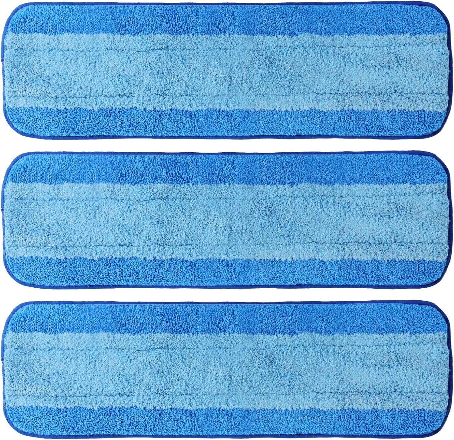 3-Piece Microfiber Cleaning Pad for Bona Mop | Reusable Microfiber Mop Pad for 45.72 cm Mop | Replacement Cleaning Mop Pad for Hardwood Floors | Machine Washable