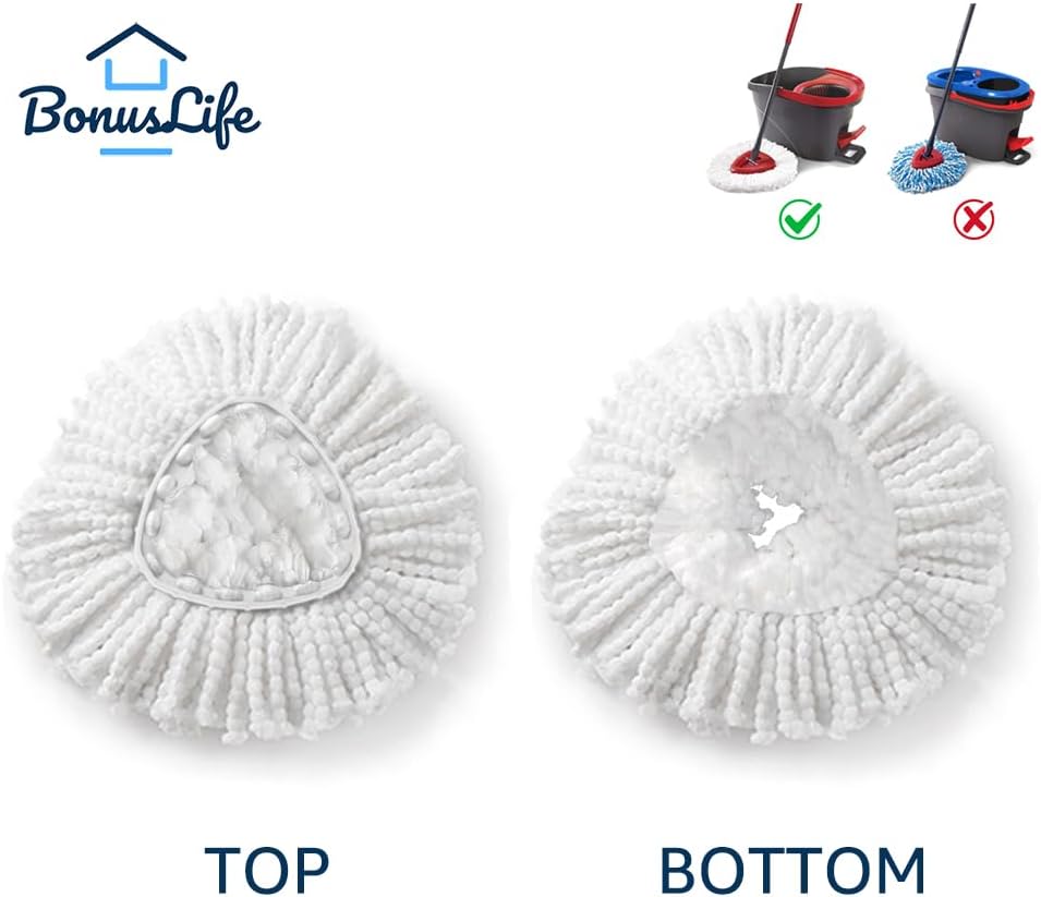 BonusLife Replacement for O-Ceda EasyWrin Spin Mop Head 1 Canister System | 6 Replacements