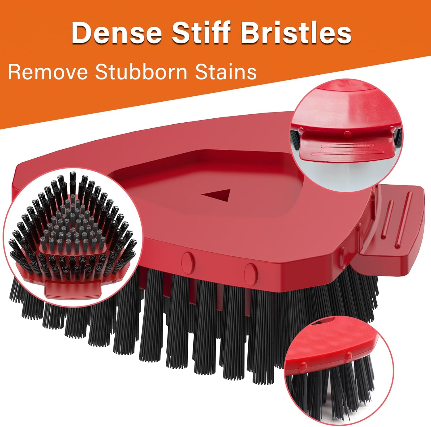 2-Piece Upgraded Spin Mop Replacement Frosted Mop Brush Compatible with O Cedar 2 Tank RinseClean | Great for Kitchen | Deck | Bathroom and Shower Floor Scrubbers