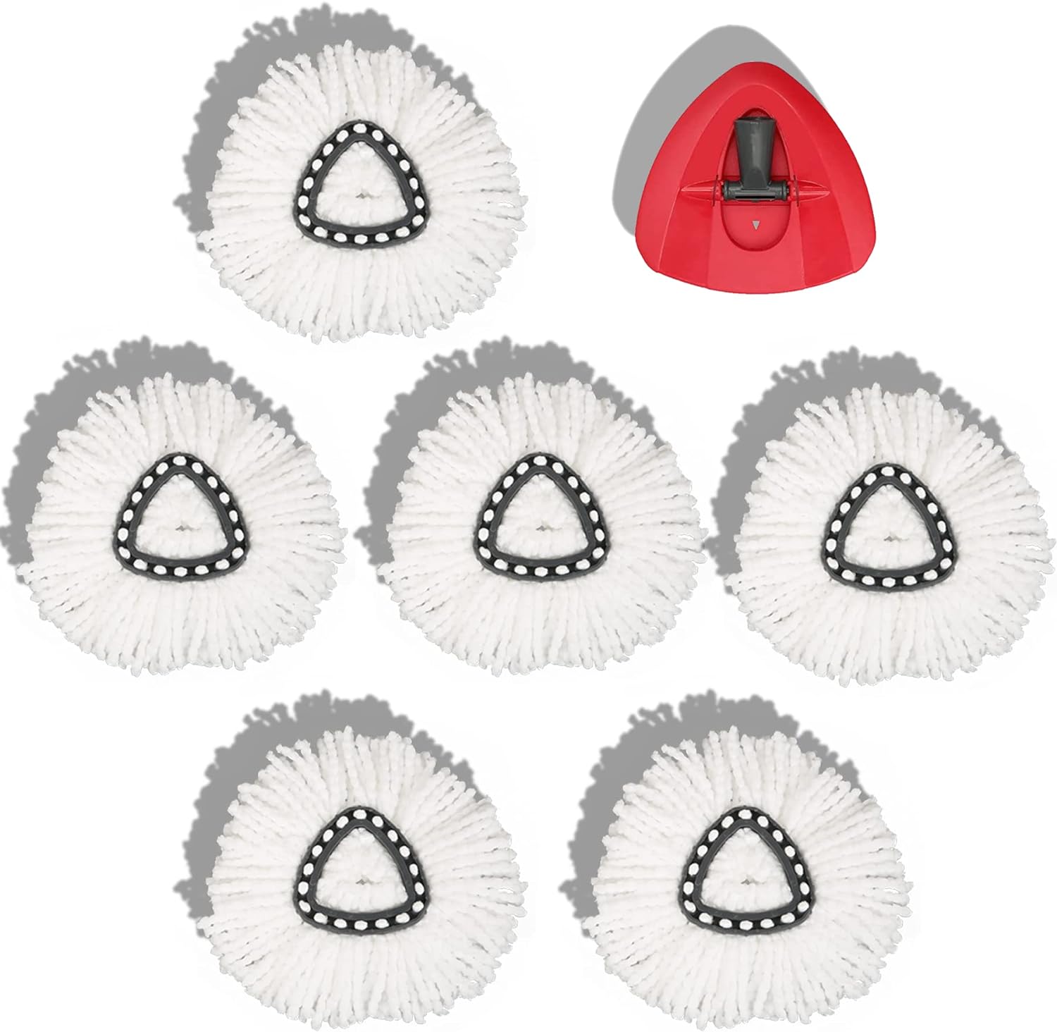6-piece Replacement Mop Head Compatible with Ocedar EasyWring Replacement Spin Mop for Ocedar 100% microfiber | deep cleaning | machine washable | easy to replace.