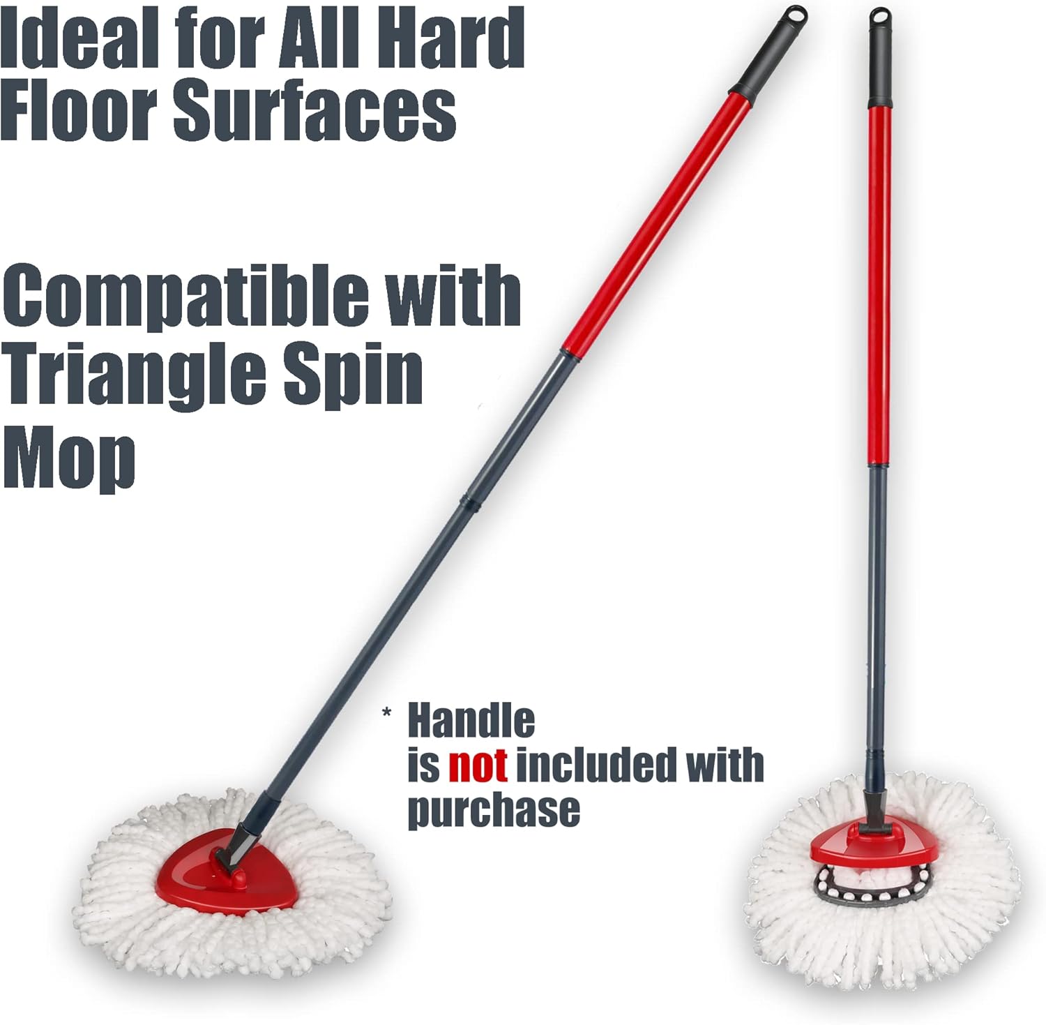 6-piece Replacement Mop Head Compatible with Ocedar EasyWring Replacement Spin Mop for Ocedar 100% microfiber | deep cleaning | machine washable | easy to replace.