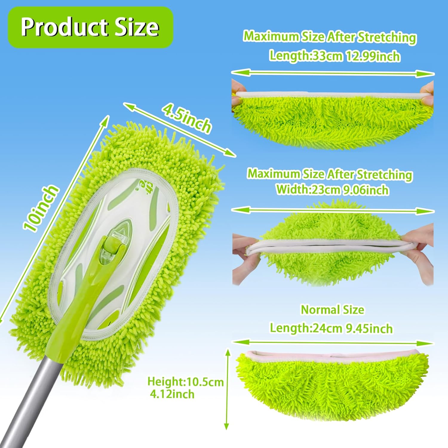 Unoutur Reusable Dry Sweeping Cloth Microfiber Wet Mop Pad Compatible Sweeper Mop Replacement Sweeping Mop Pad for Hardwood Surface Floor Cleaning (Pack of 4)