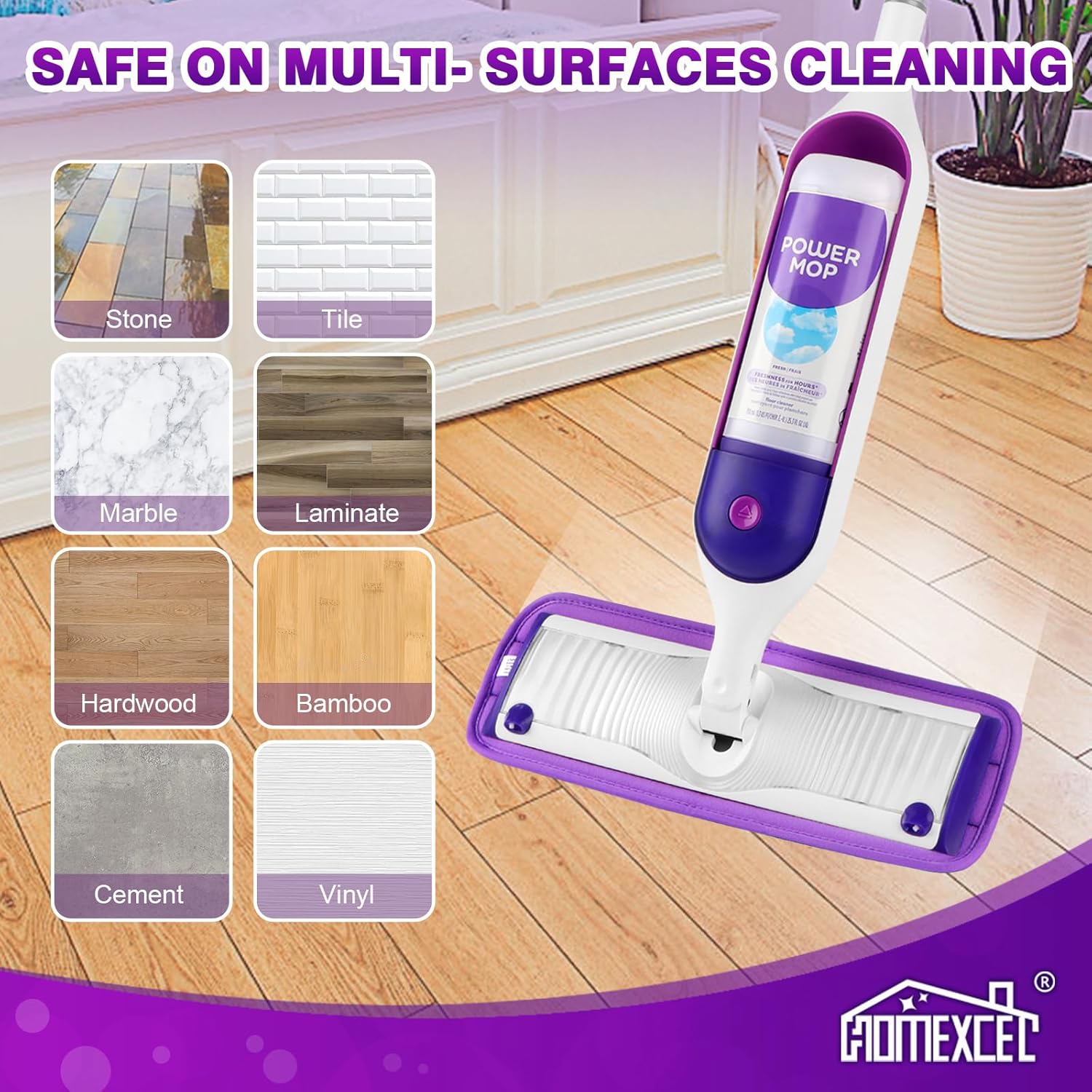 8 Pack Washable Microfiber Spray Mop Pads